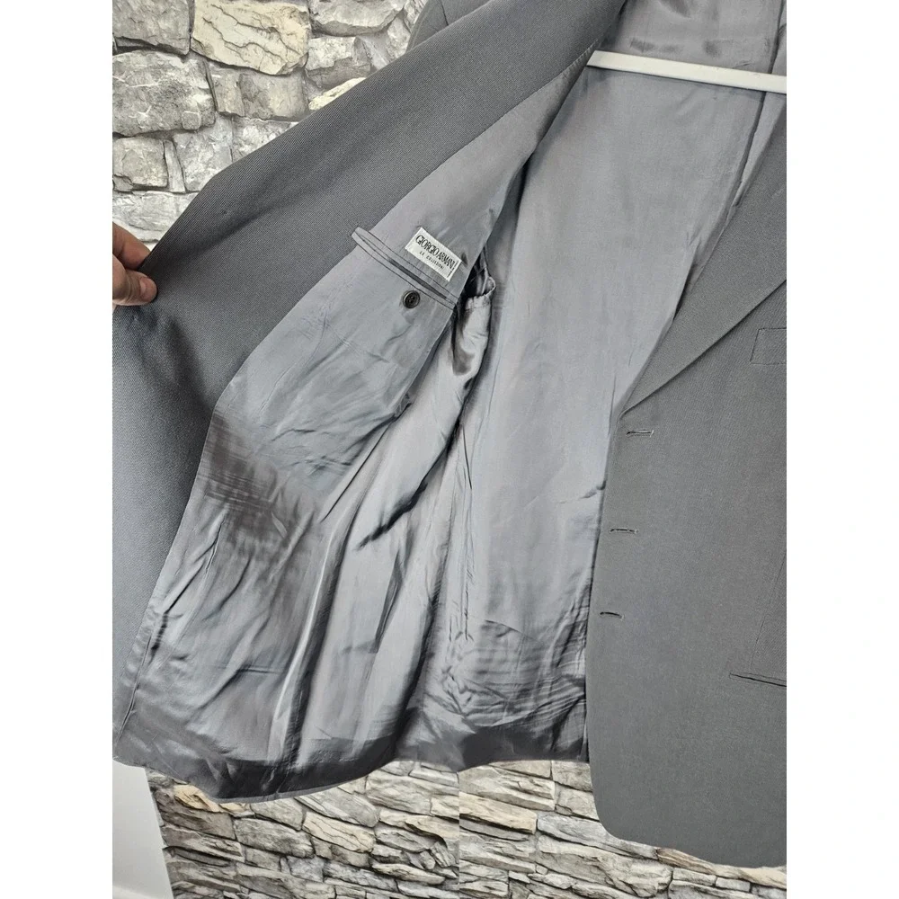 Giorgio Armani Le Collezioni Men's Grey Three Button Blazer 46R